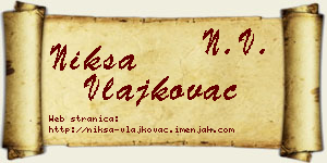 Nikša Vlajkovac vizit kartica